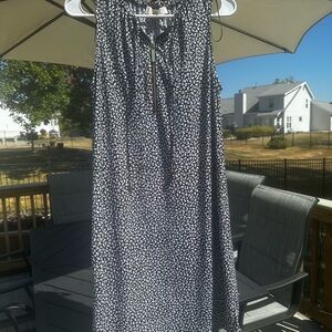 Michael Kors Black and White Midi Dress